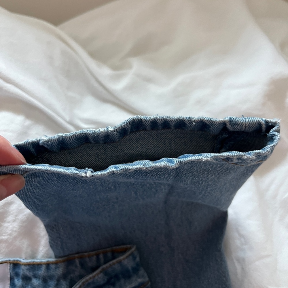 Blue Straight High Rise Jeans - Picture 6 of 8
